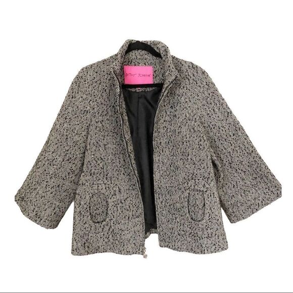 Betsey Johnson Wide Sleeve Zip Up Coat Size Medium - Picture 1 of 9